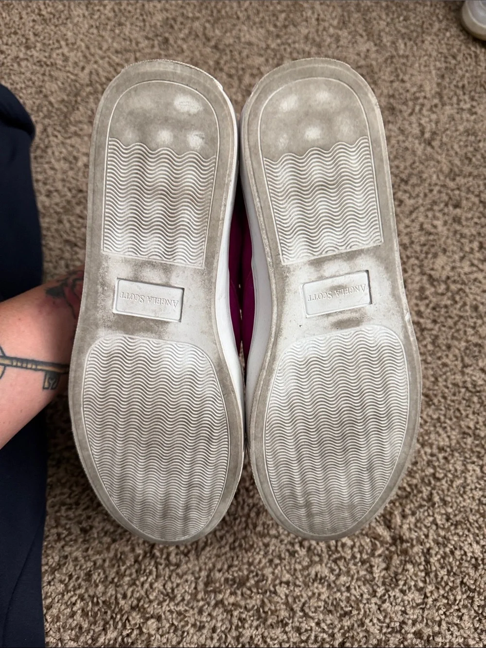 Magenta Suede Slip-On Sneakers - Women